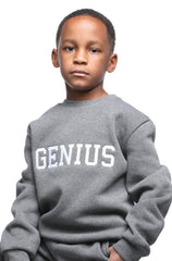 Youth Signature Genius Crewneck Sweatsuit - Gray
